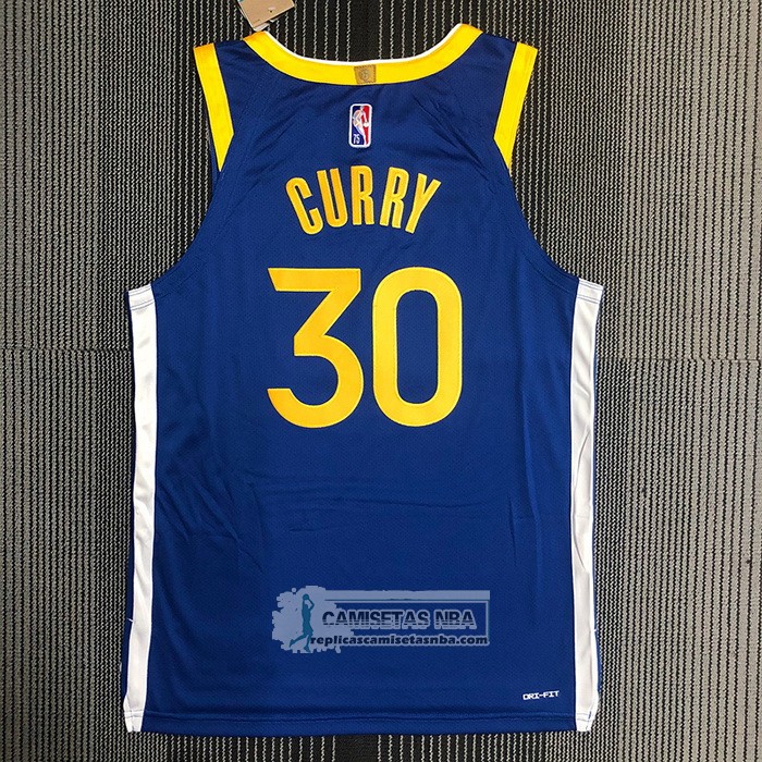 Camiseta Golden State Warriors Stephen Curry NO 30 Icon Autentico Azul